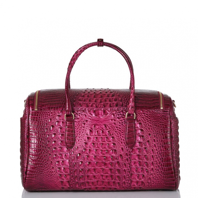 Burgundy Women's Brahmin Talulla Travel Bags | 7861DLWGI