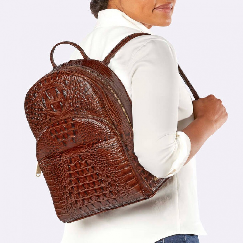 Chocolate Women's Brahmin Dartmouth Backpack Backpacks | 6281EMXKU