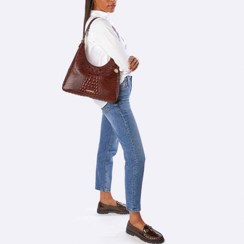 Chocolate Women's Brahmin Tabitha Shoulder Bags | 2403BEJNG