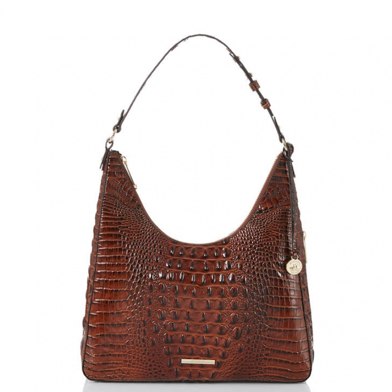 Chocolate Women\'s Brahmin Tabitha Shoulder Bags | 2403BEJNG