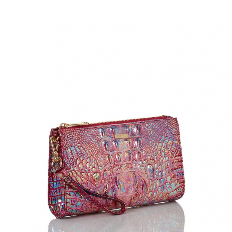 Fuchsia Women's Brahmin Daisy Clutch Bags | 2647TDZON