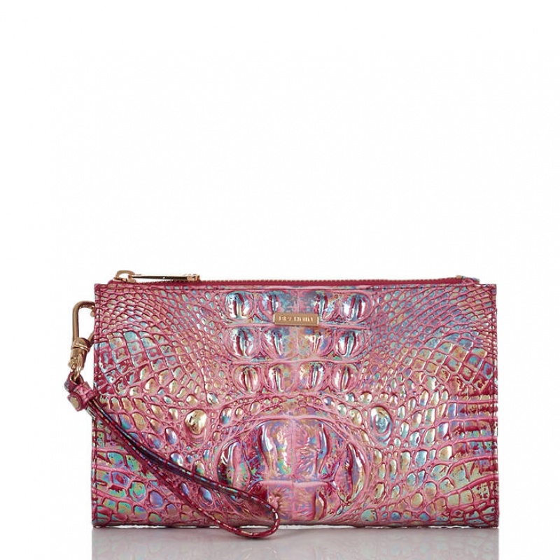 Fuchsia Women\'s Brahmin Daisy Clutch Bags | 2647TDZON