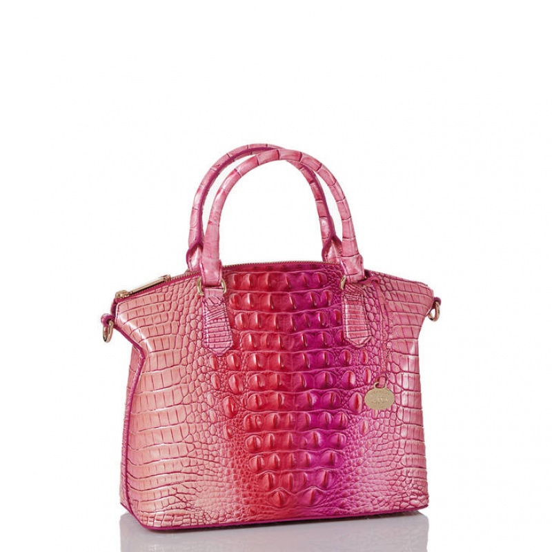 Fuchsia Women's Brahmin Duxbury Satchel Bags | 5082UEHMW