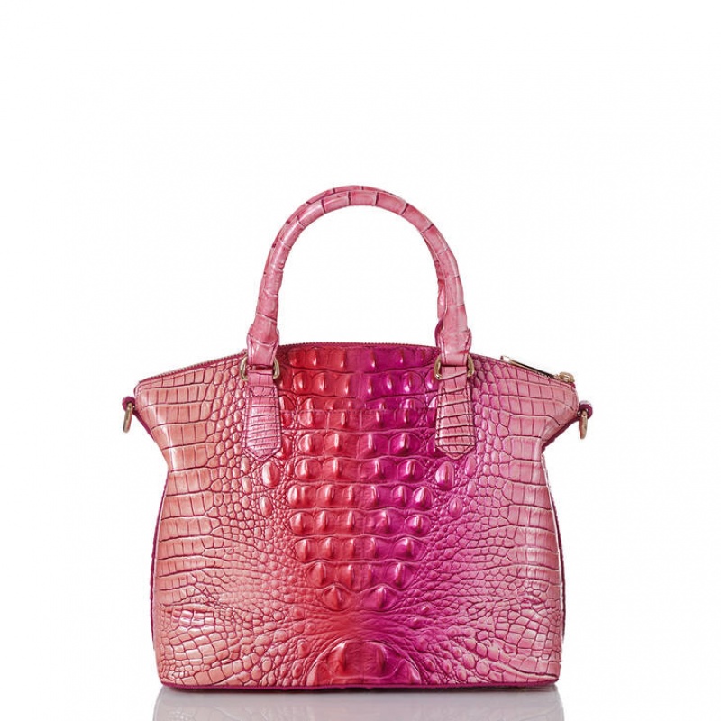 Fuchsia Women's Brahmin Duxbury Satchel Bags | 5082UEHMW