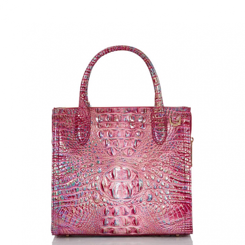 Fuchsia Women's Brahmin Small Caroline Satchel Bags | 9170LDBOJ