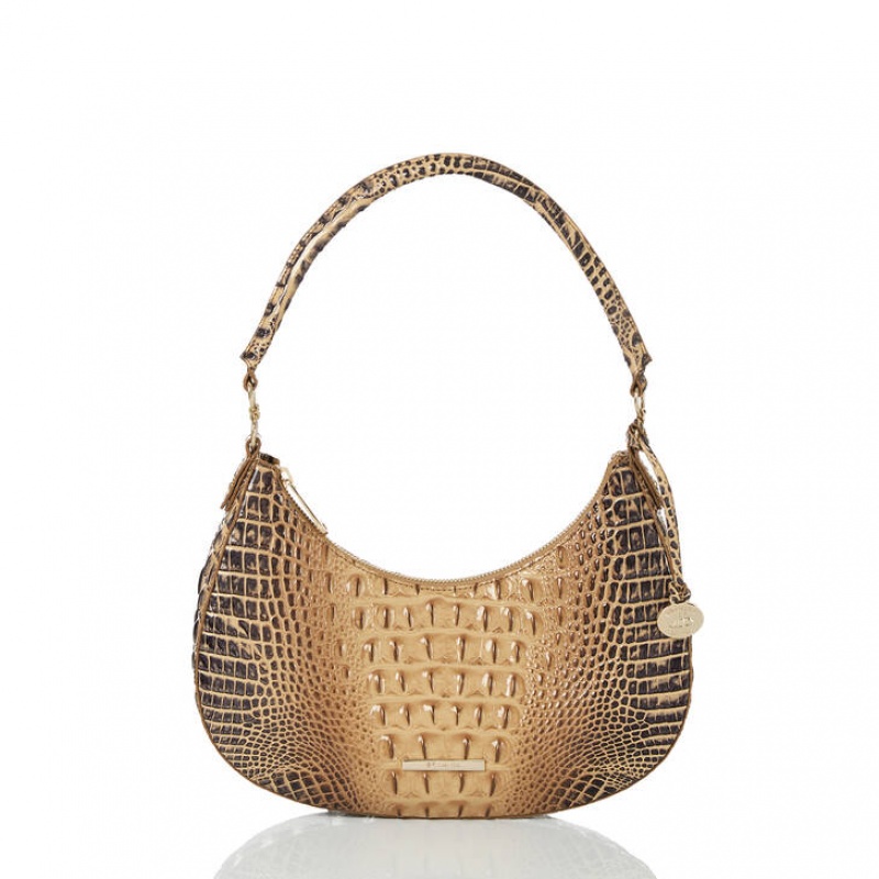 Gold Women\'s Brahmin Small Bekka Shoulder Bags | 9381VUTAH