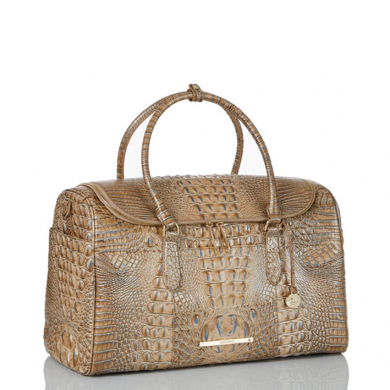 Gold Women's Brahmin Talulla Travel Bags | 8657NCASE