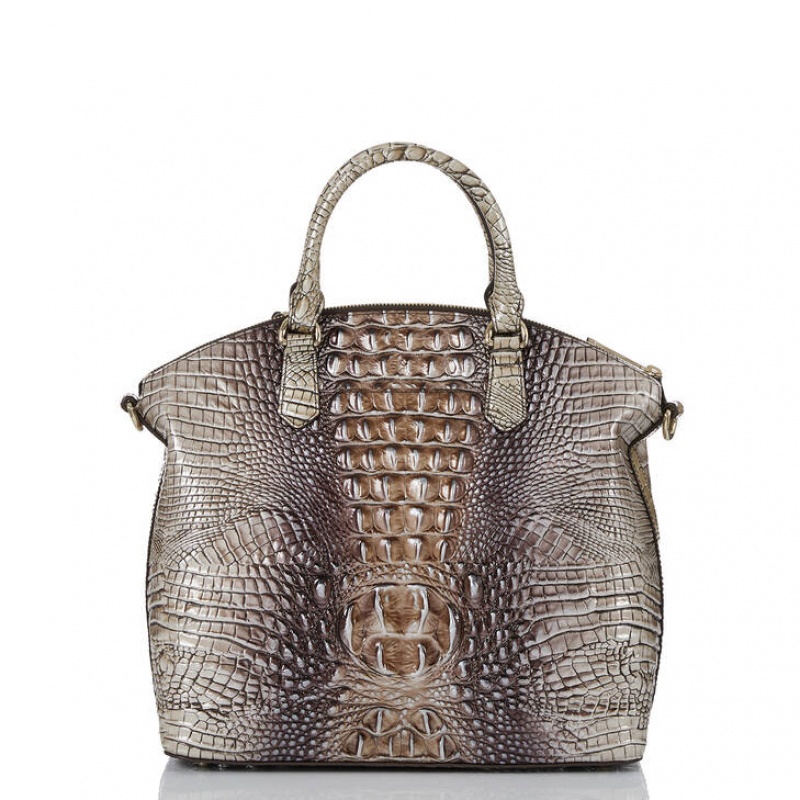 Grey Women's Brahmin Large Duxbury Satchel Bags | 9315KXULC