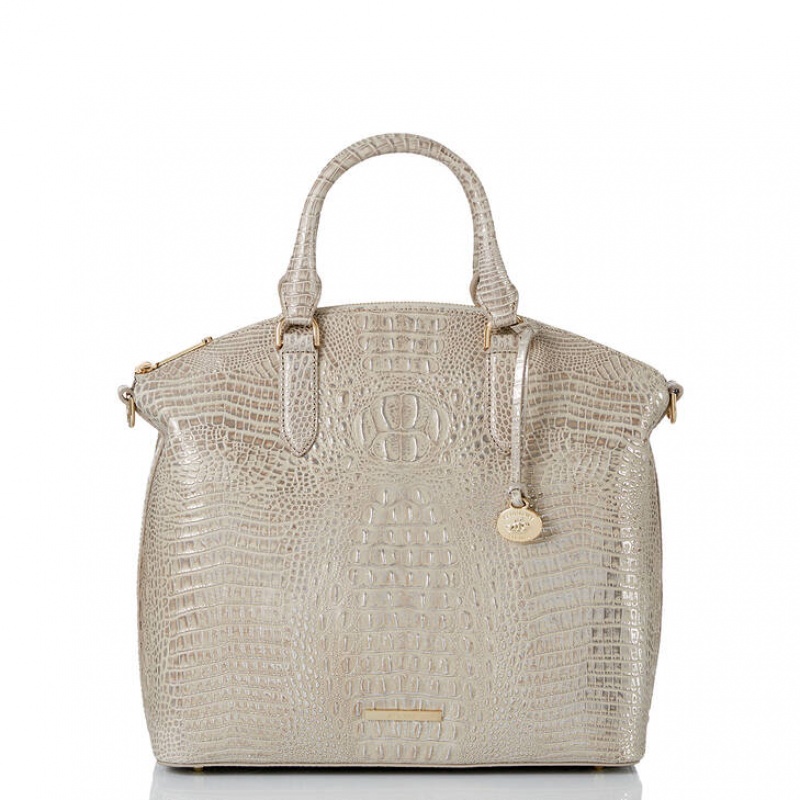 Grey Women\'s Brahmin Large Duxbury Satchel Bags | 7126IYNHK