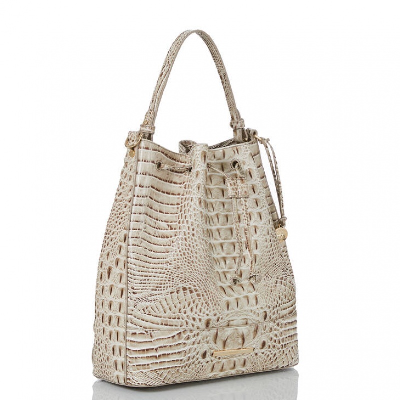 Grey Women's Brahmin Marlowe Bucket Bags | 8564EAHGX