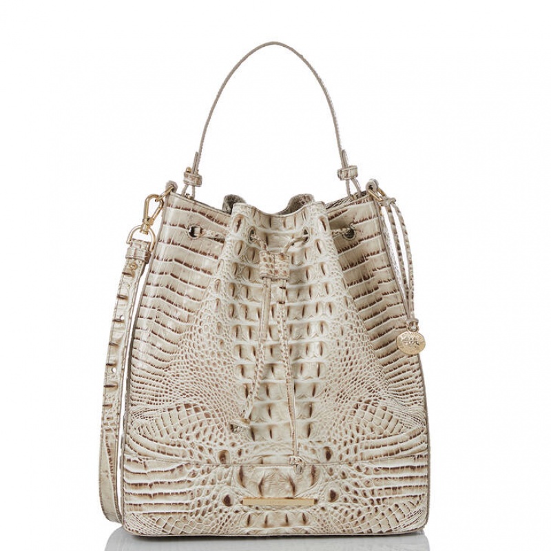 Grey Women's Brahmin Marlowe Bucket Bags | 8564EAHGX