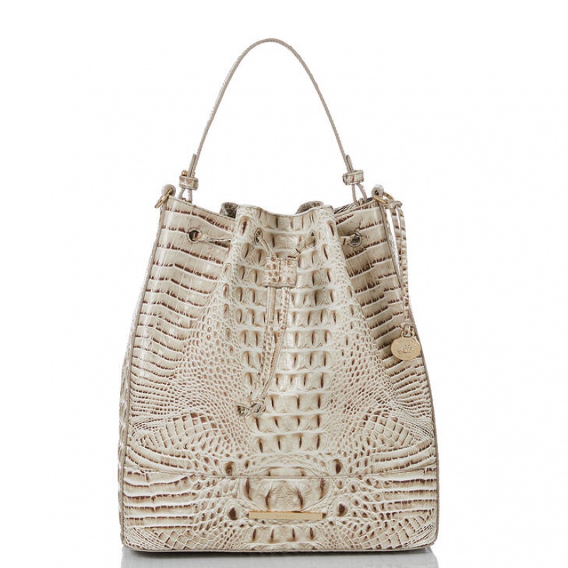 Grey Women\'s Brahmin Marlowe Bucket Bags | 8564EAHGX