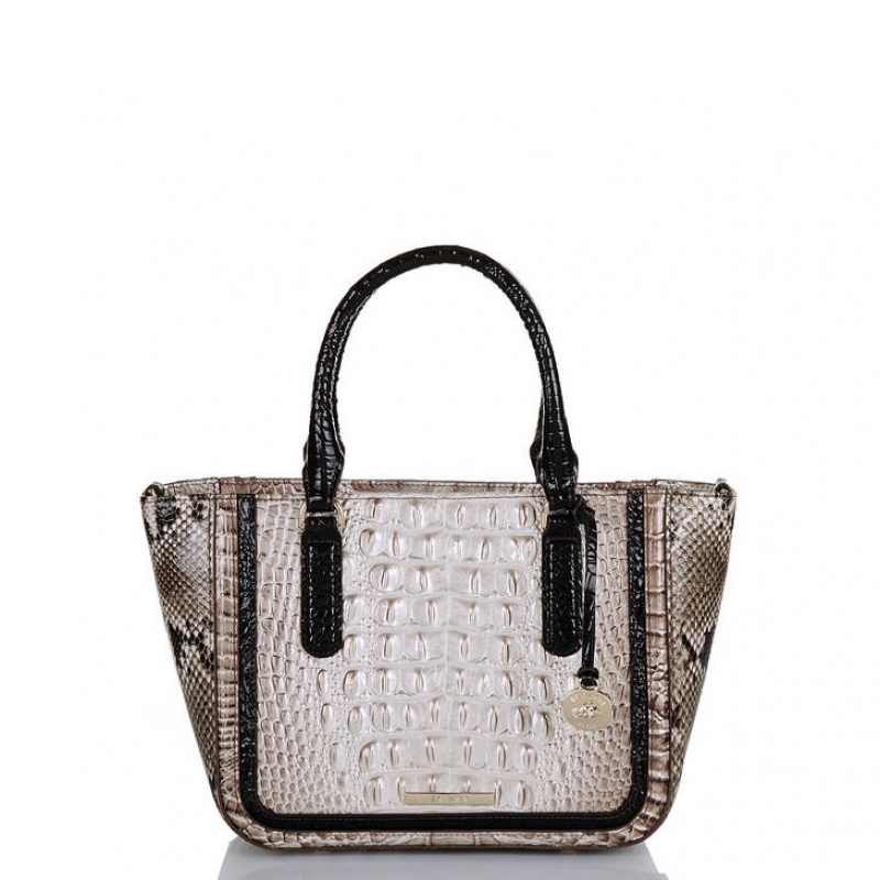 Grey Women\'s Brahmin Small Ashlee Satchel Bags | 6170TWCAD