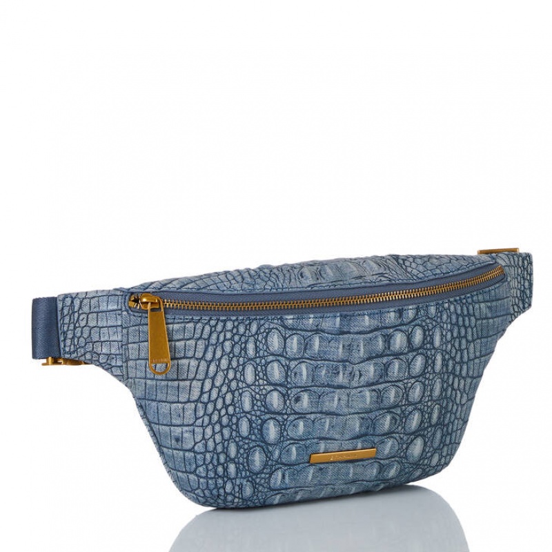 Light Blue Women's Brahmin Harker Travel Bags | 8372UAQZC