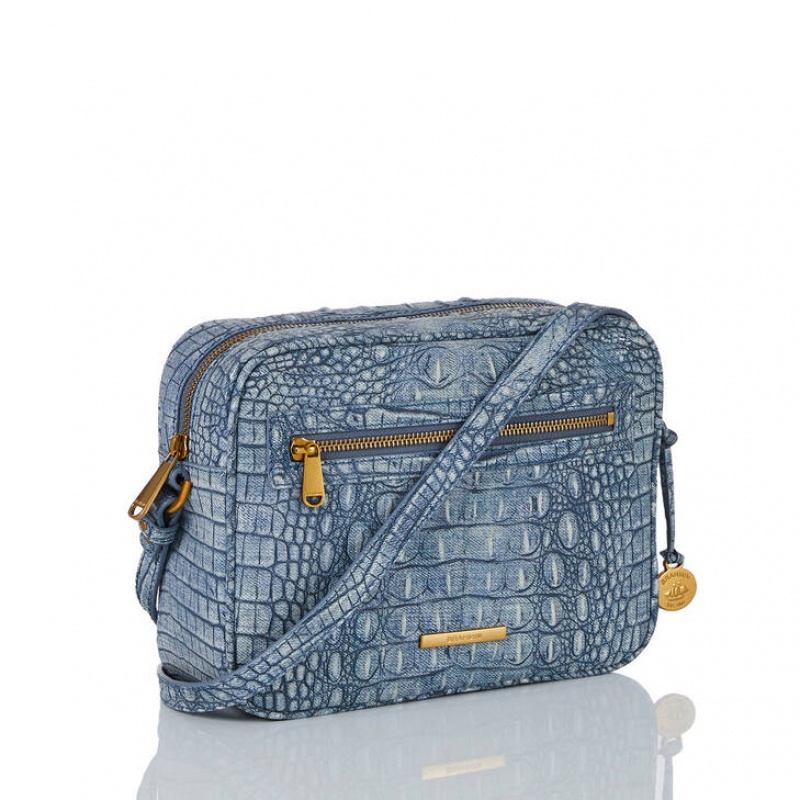 Light Blue Women's Brahmin Shea Crossbody Bags | 3207WRQNP