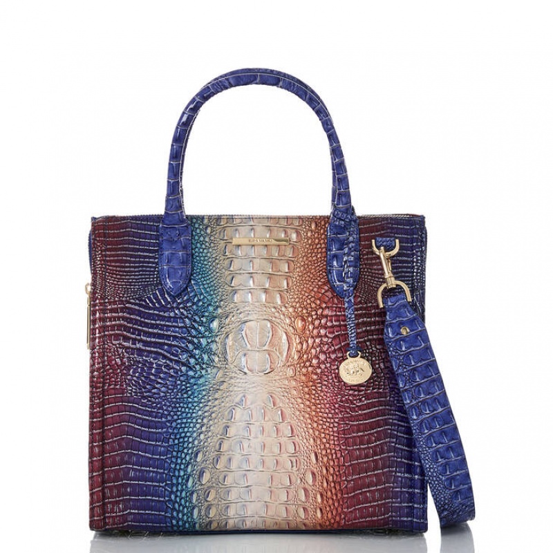 Multicolor Women's Brahmin Caroline Satchel Bags | 5971FMVOE