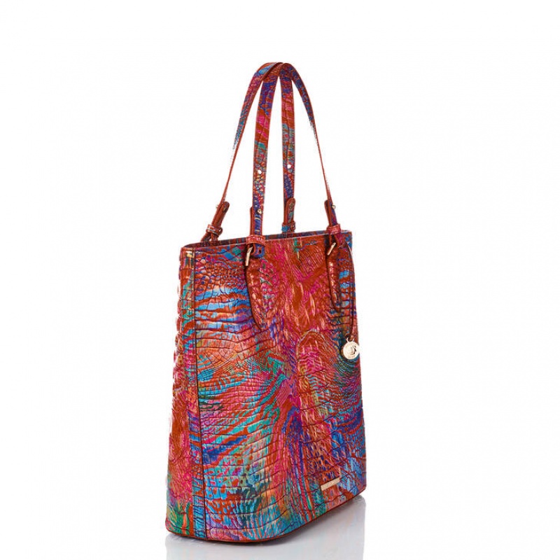 Multicolor Women's Brahmin Ezra Tote Bags | 6241EFTYZ