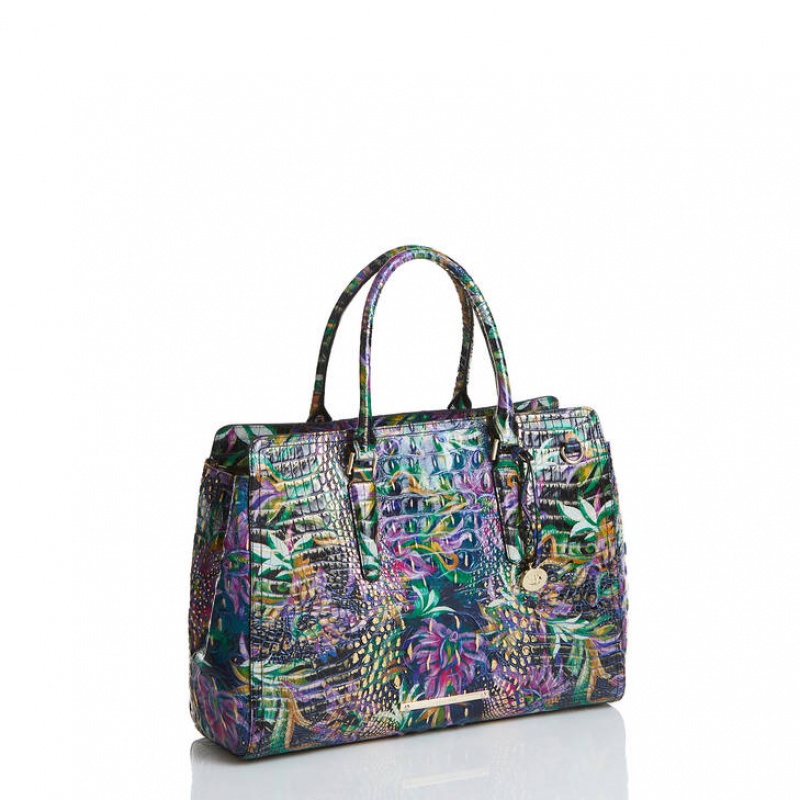 Multicolor Women's Brahmin Finley Carryall Satchel Bags | 4208FNSID