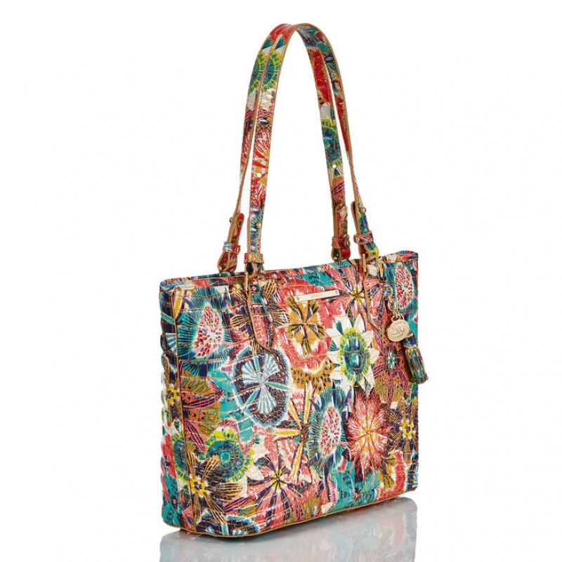 Multicolor Women's Brahmin Medium Asher Tote Bags | 1048QRAEB