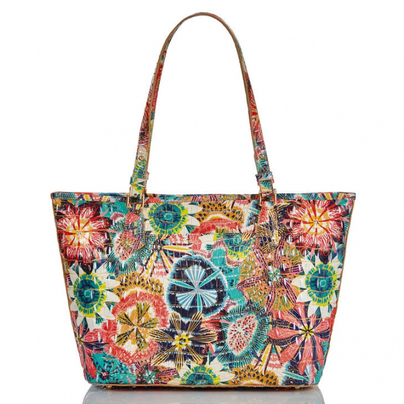 Multicolor Women's Brahmin Medium Asher Tote Bags | 1048QRAEB