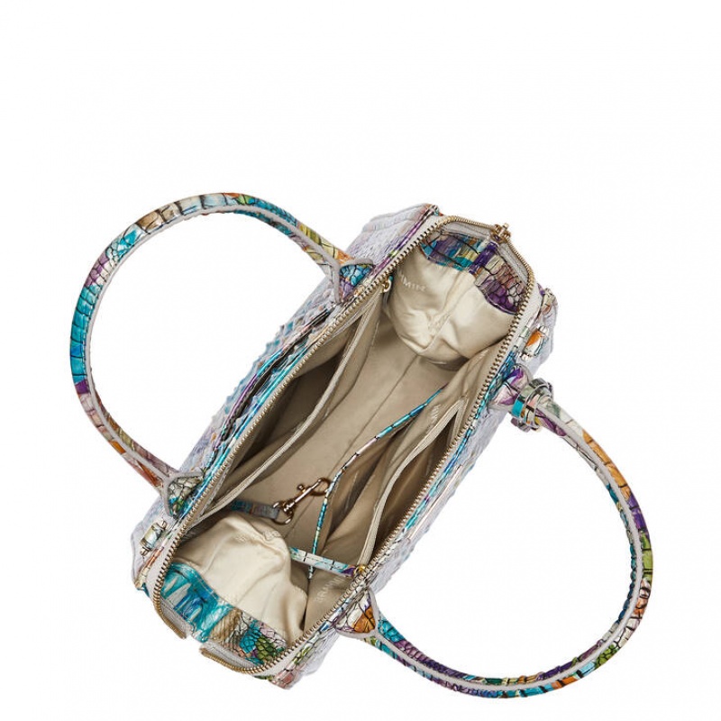 Multicolor Women's Brahmin Small Caroline Satchel Bags | 1968MAUXO