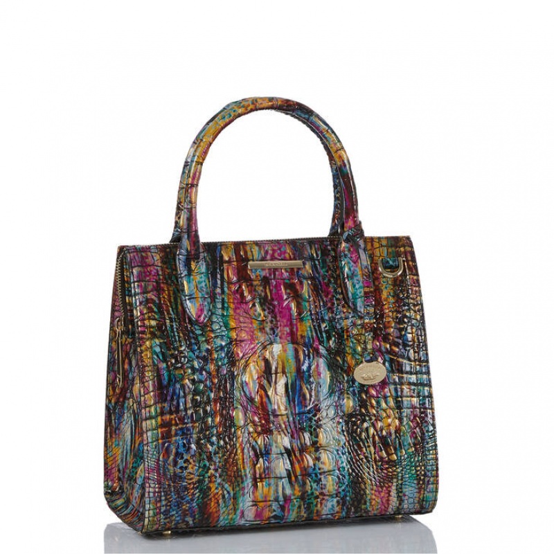 Multicolor Women\'s Brahmin Small Caroline Satchel Bags | 2814LWARE