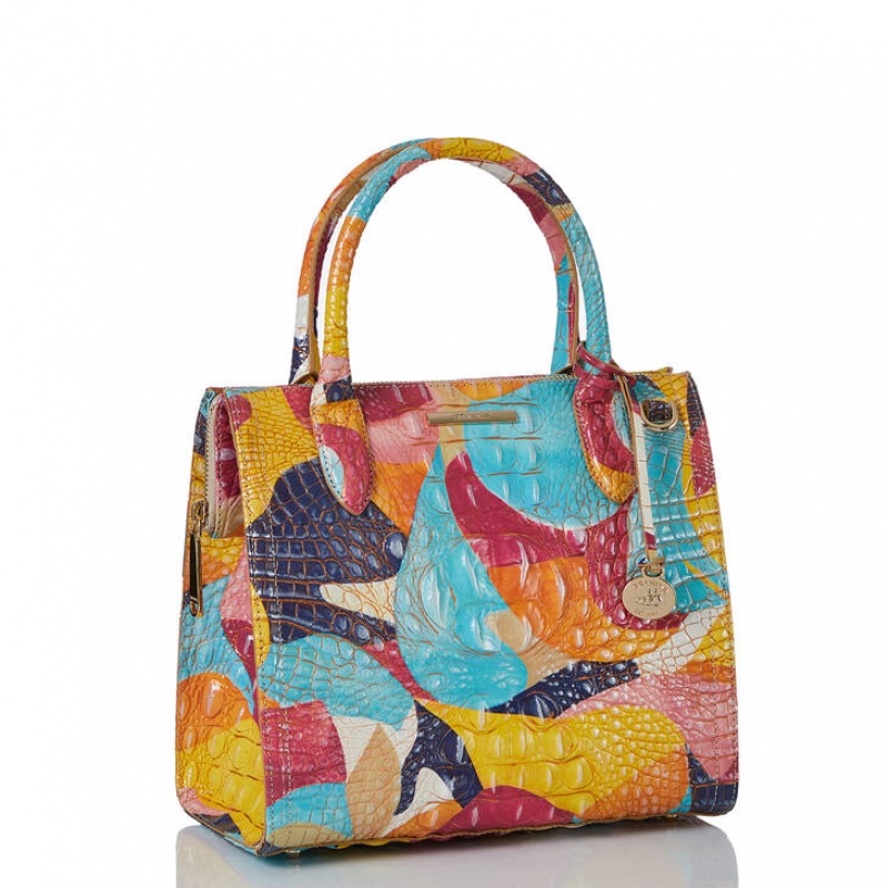 Multicolor Women's Brahmin Small Caroline Satchel Bags | 5748VIJRZ