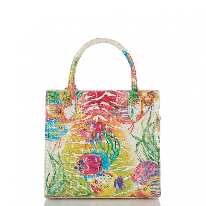 Multicolor Women's Brahmin Small Caroline Satchel Bags | 0548NBYRZ