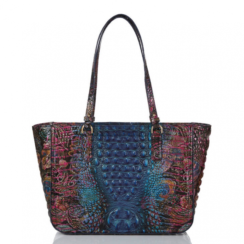 Navy Women's Brahmin Ashlee Tote Bags | 7429WTSXE