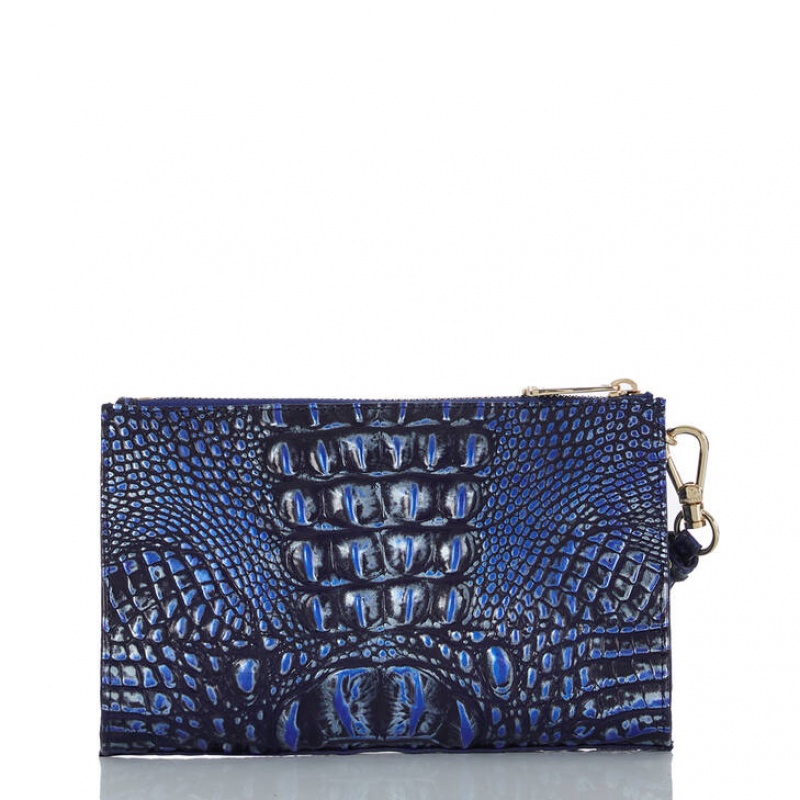 Navy Women's Brahmin Daisy Clutch Bags | 4925ECDFO