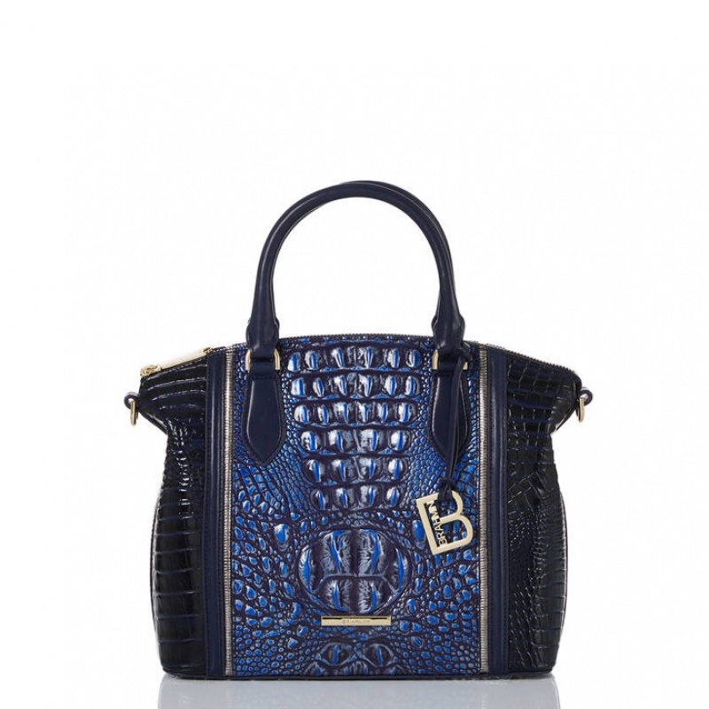 Navy Women\'s Brahmin Duxbury Satchel Bags | 6028SZFPX