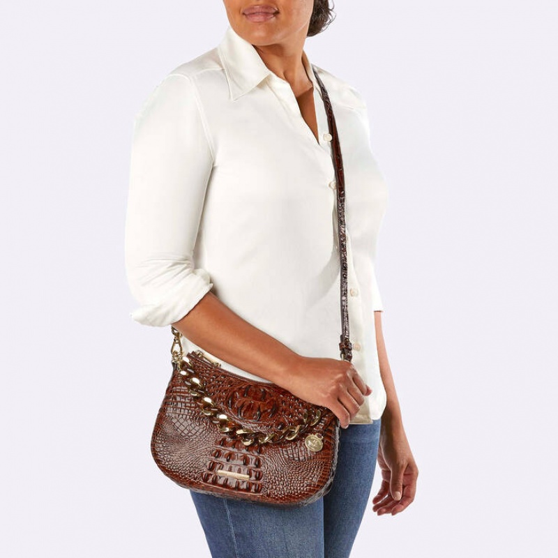 Navy Women's Brahmin Mod Shayna Crossbody Bags | 8096LQPTC