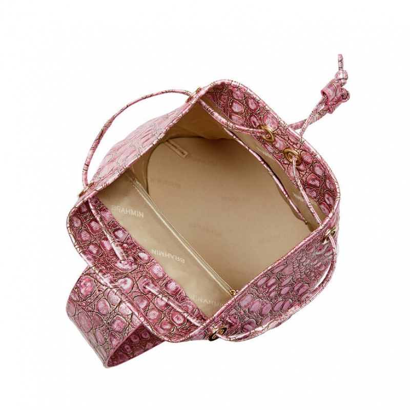 Pink Women's Brahmin Allie Bucket Bags | 4361QZLVY