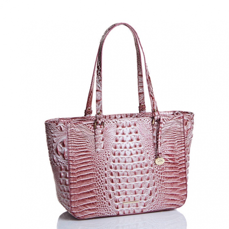 Pink Women\'s Brahmin Ashlee Tote Bags | 0634VYDMI