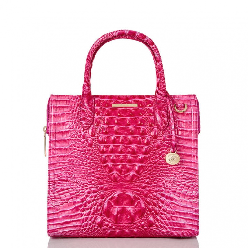 Pink Women\'s Brahmin Caroline Satchel Bags | 3968SUDIK