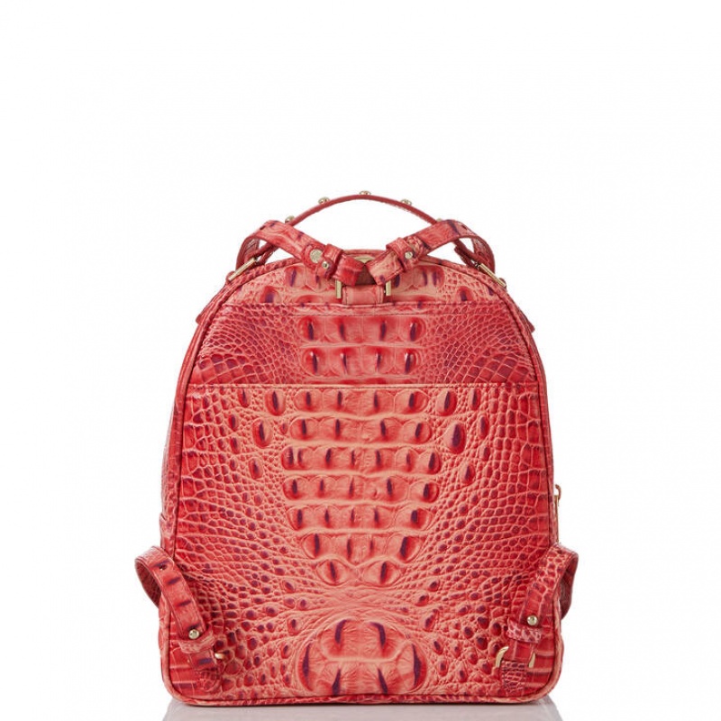 Pink Women's Brahmin Chelcy Backpacks | 7589UODVH