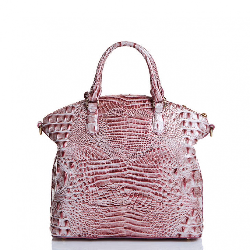 Pink Women's Brahmin Large Duxbury Satchel Bags | 2346UNZGB