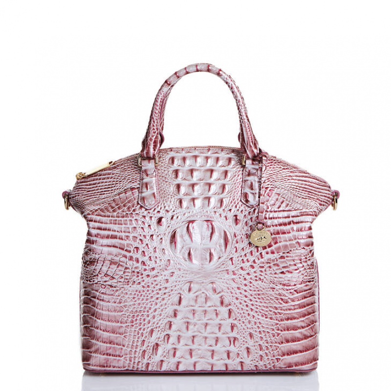 Pink Women\'s Brahmin Large Duxbury Satchel Bags | 2346UNZGB