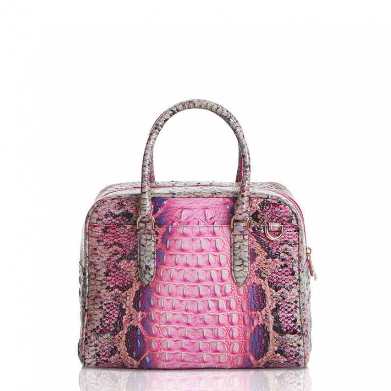 Pink Women's Brahmin Marissa Satchel Bags | 8631KRZND