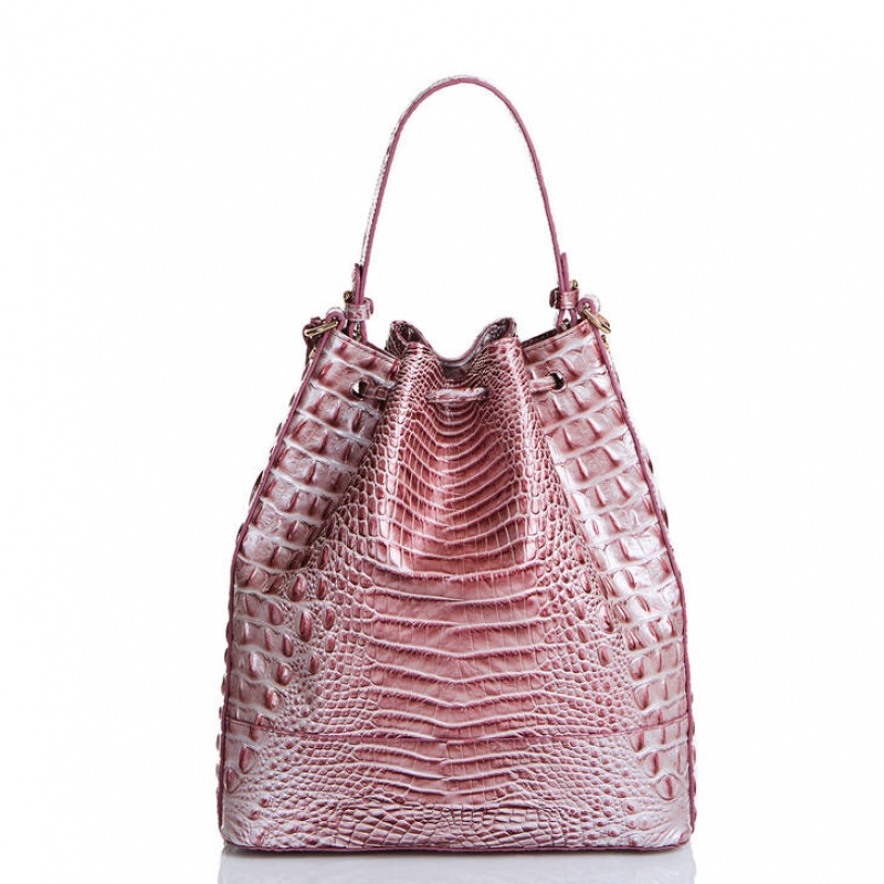 Pink Women's Brahmin Marlowe Bucket Bags | 3258HOIES