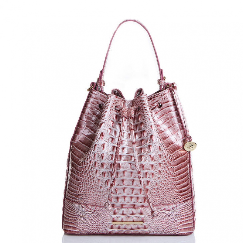 Pink Women\'s Brahmin Marlowe Bucket Bags | 3258HOIES