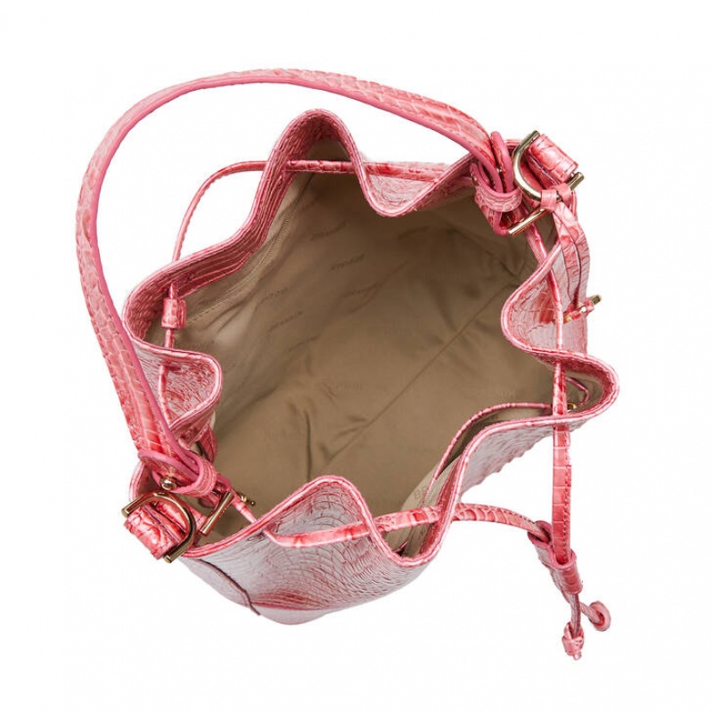 Pink Women's Brahmin Marlowe Bucket Bags | 6470KCTXZ