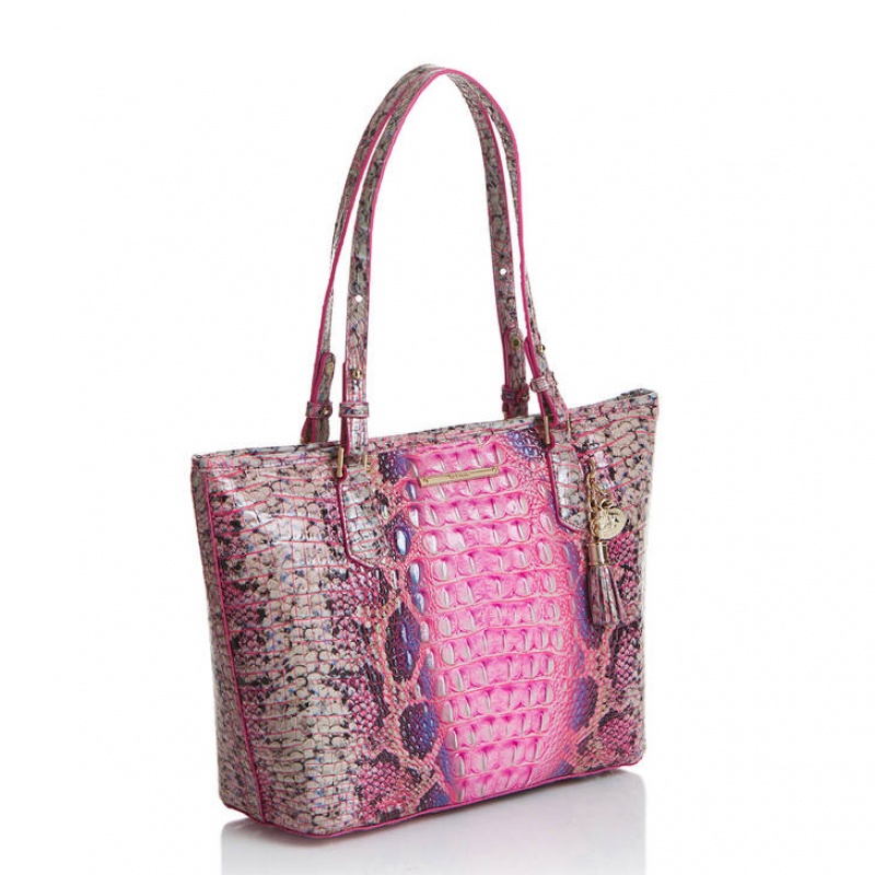 Pink Women's Brahmin Medium Asher Tote Bags | 1453IWJDL