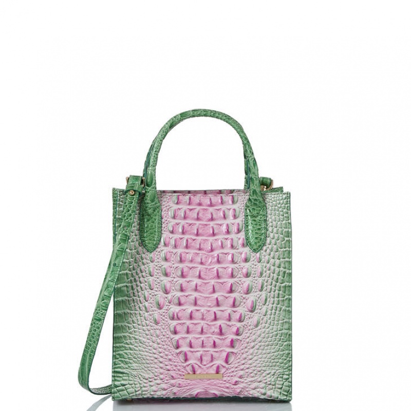 Pink Women's Brahmin Moira Tote Bags | 3782BDGZK