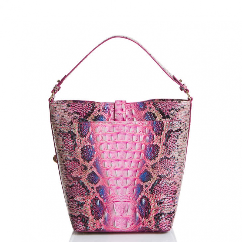 Pink Women's Brahmin Shira Bucket Bags | 0248BYIMC