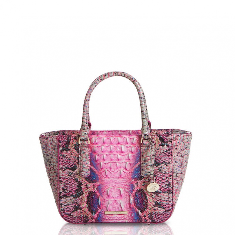 Pink Women\'s Brahmin Small Ashlee Satchel Bags | 4029MRHOS