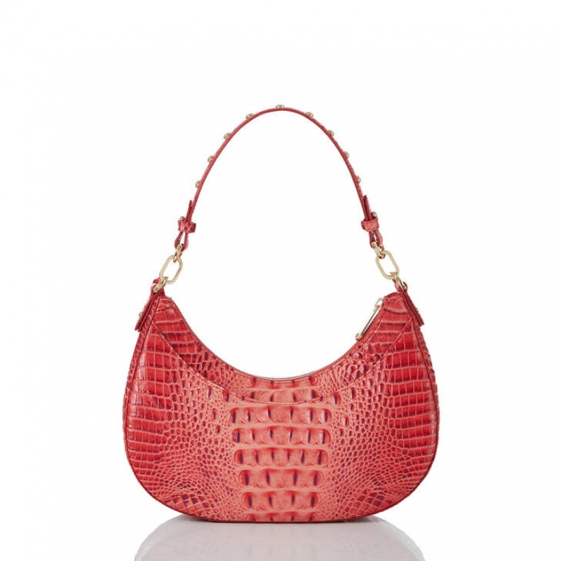 Pink Women's Brahmin Small Bekka Shoulder Bags | 0148FNYCU