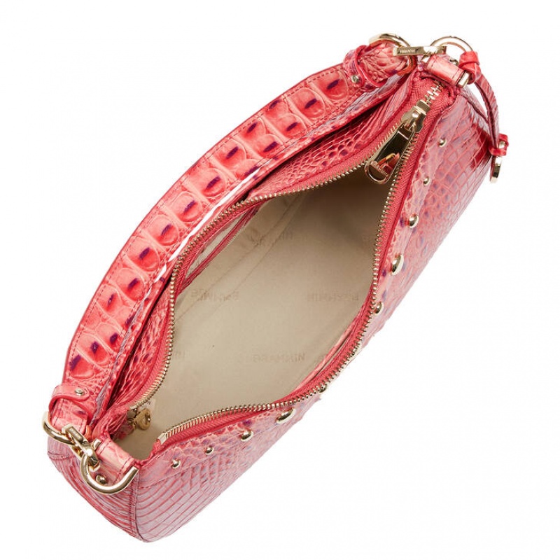 Pink Women's Brahmin Small Bekka Shoulder Bags | 0148FNYCU