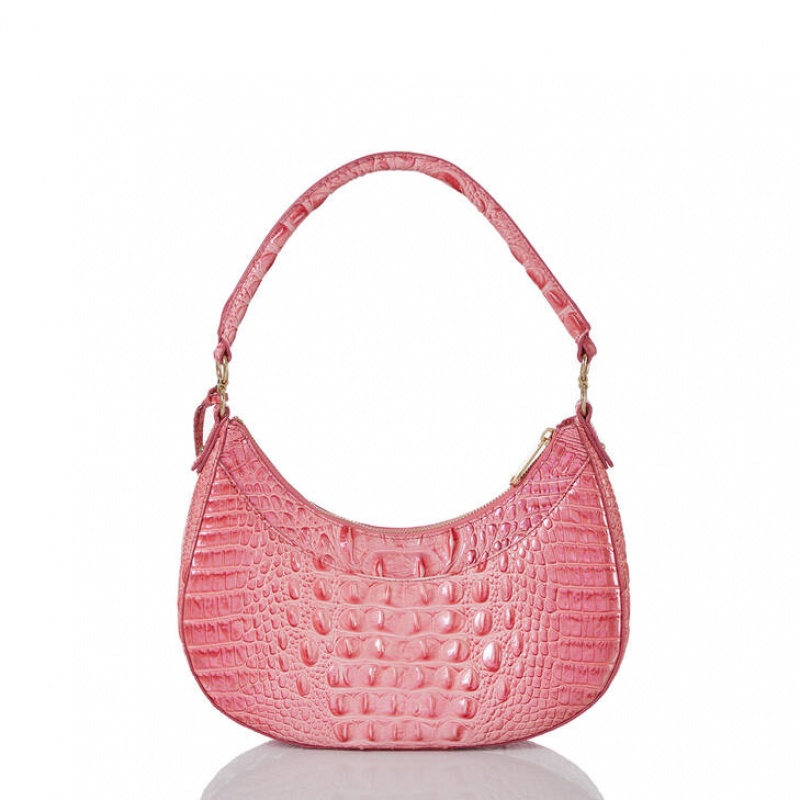 Pink Women's Brahmin Small Bekka Shoulder Bags | 2430UALJB