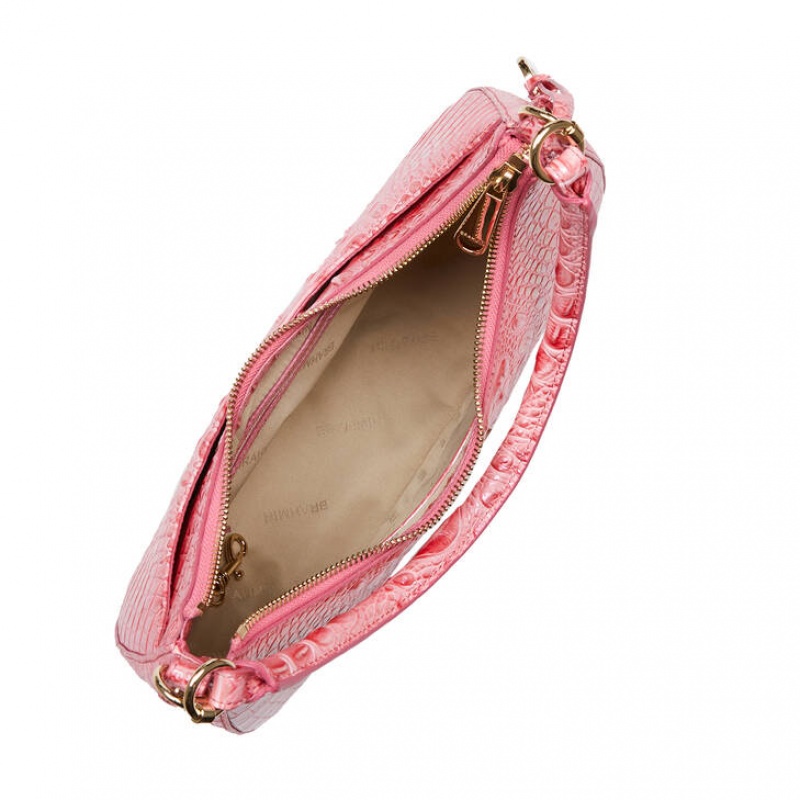 Pink Women's Brahmin Small Bekka Shoulder Bags | 2430UALJB